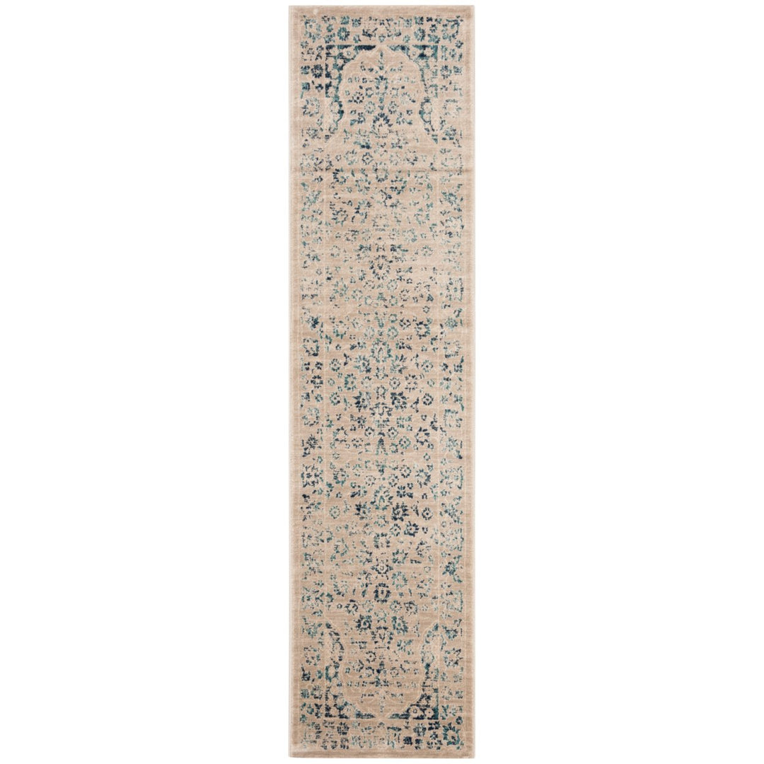 SAFAVIEH Evoke Collection EVK508F Beige / Turquoise Rug Image 3