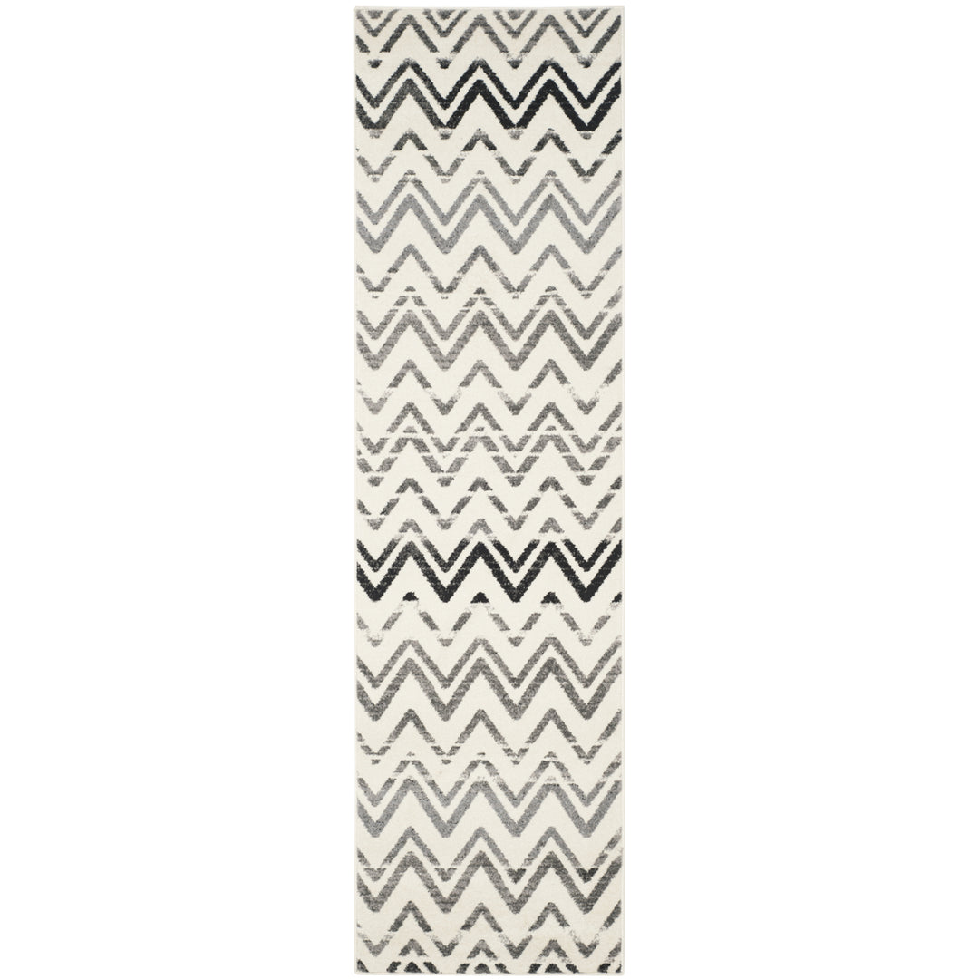 SAFAVIEH Evoke Collection EVK498C Cream / Dark Grey Rug Image 5