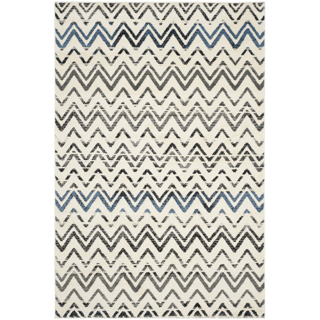 SAFAVIEH Evoke Collection EVK498D Cream / Blue Rug Image 1