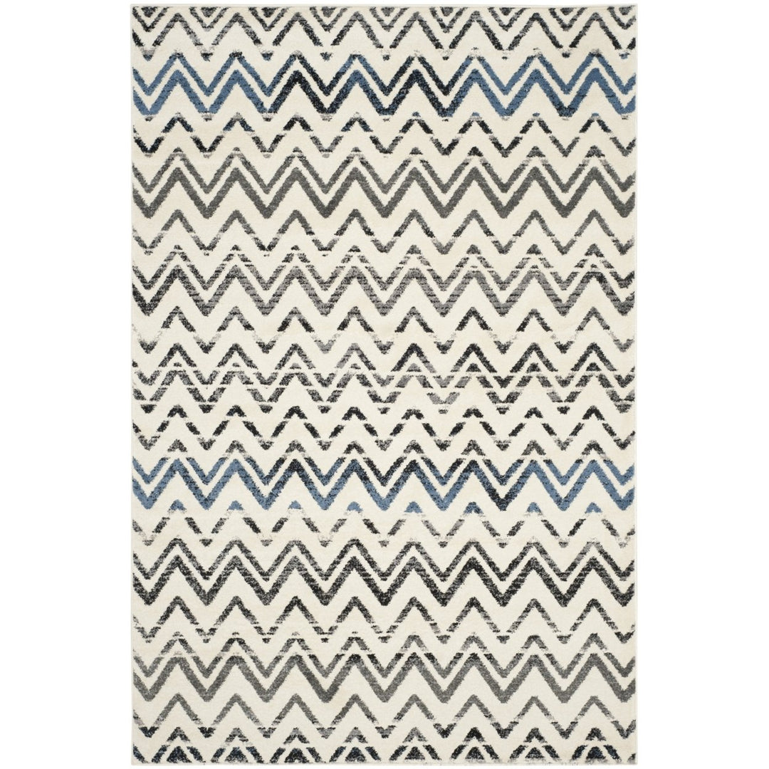 SAFAVIEH Evoke Collection EVK498D Cream / Blue Rug Image 8