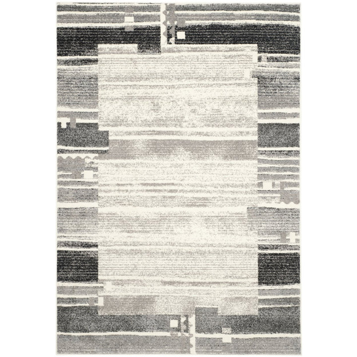 SAFAVIEH Evoke Collection EVK492C Cream / Dark Grey Rug Image 1