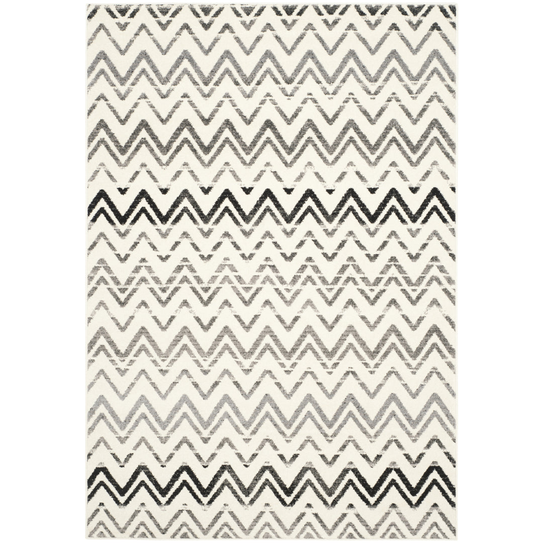 SAFAVIEH Evoke Collection EVK498C Cream / Dark Grey Rug Image 9