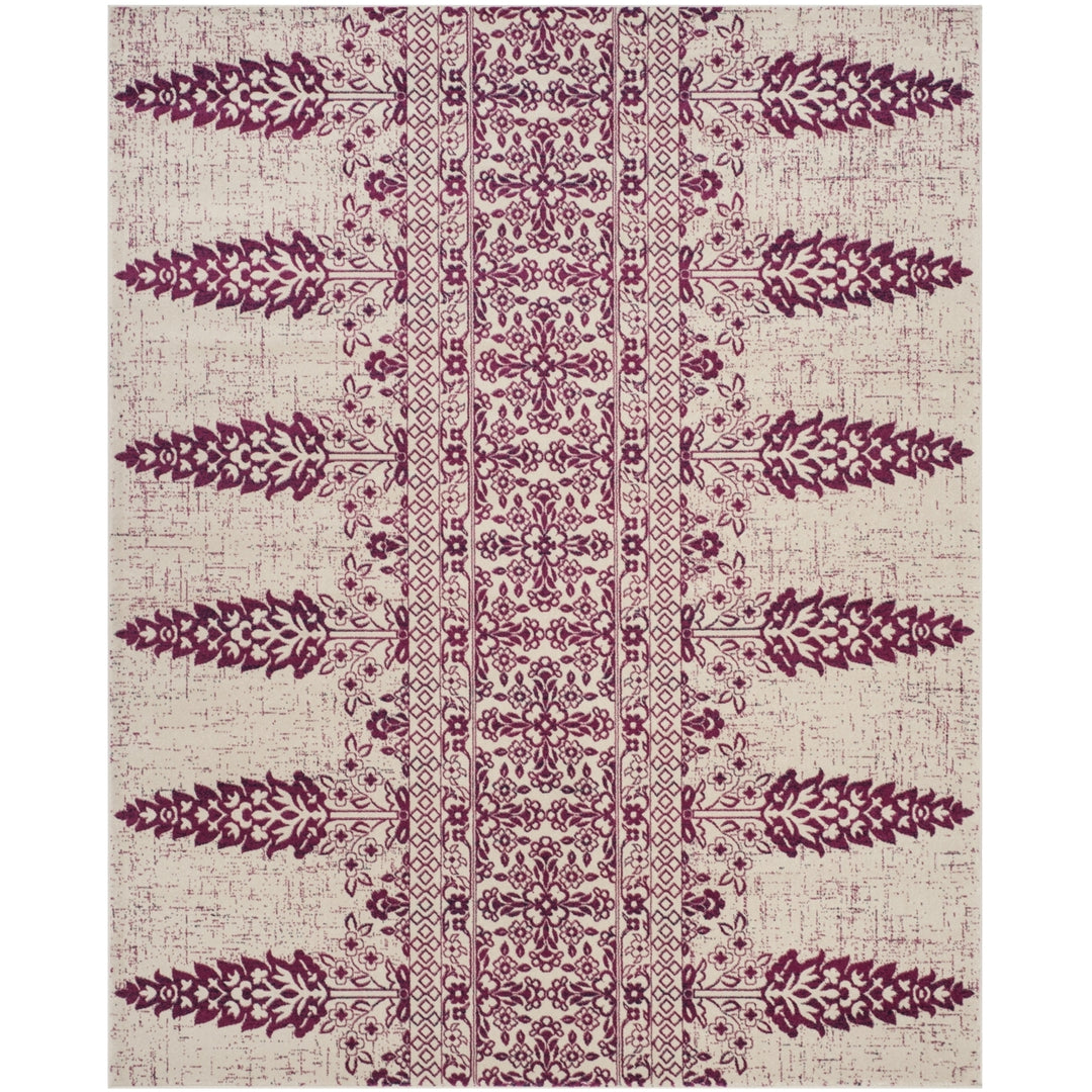 SAFAVIEH Evoke Collection EVK521K Ivory / Fuchsia Rug Image 1