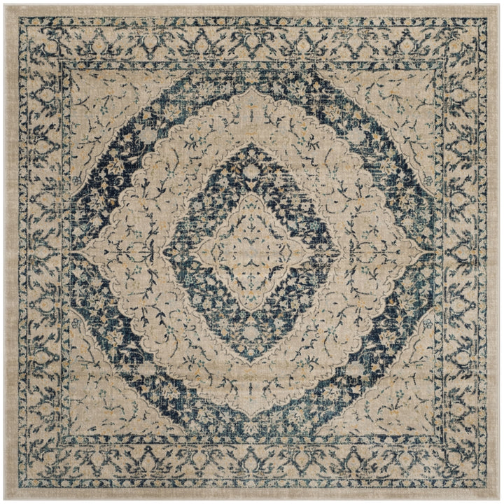 SAFAVIEH Evoke Collection EVK518C Beige / Navy Rug Image 6