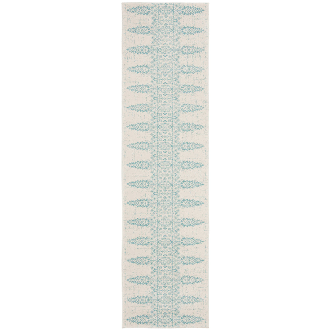 SAFAVIEH Evoke Collection EVK521F Ivory / Teal Rug Image 5