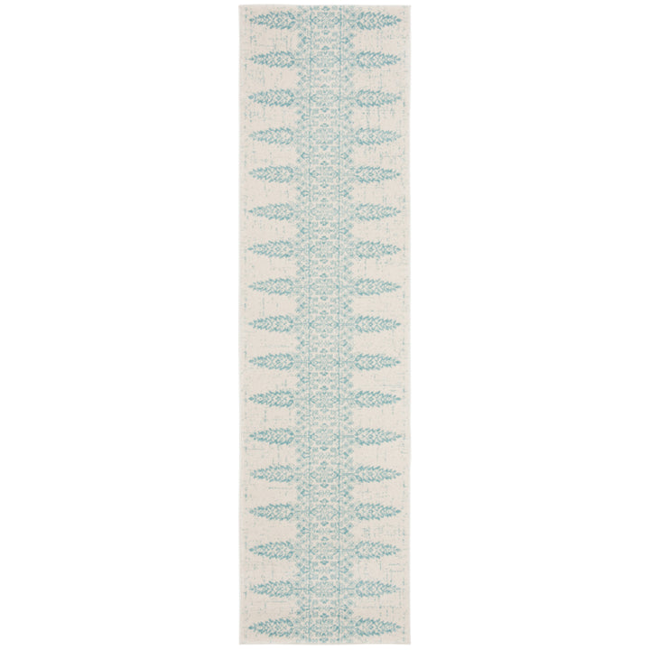 SAFAVIEH Evoke Collection EVK521F Ivory / Teal Rug Image 5