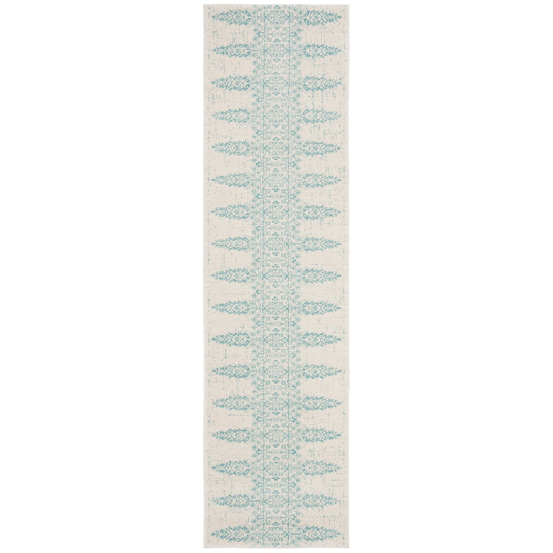 SAFAVIEH Evoke Collection EVK521F Ivory / Teal Rug Image 1