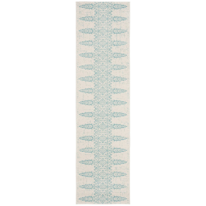 SAFAVIEH Evoke Collection EVK521F Ivory / Teal Rug Image 1