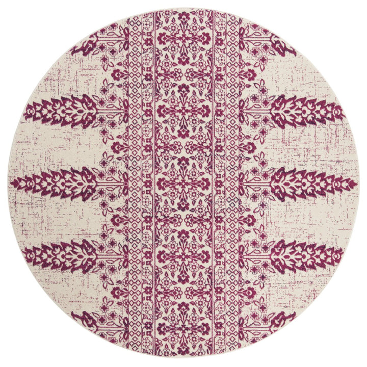 SAFAVIEH Evoke Collection EVK521K Ivory / Fuchsia Rug Image 1