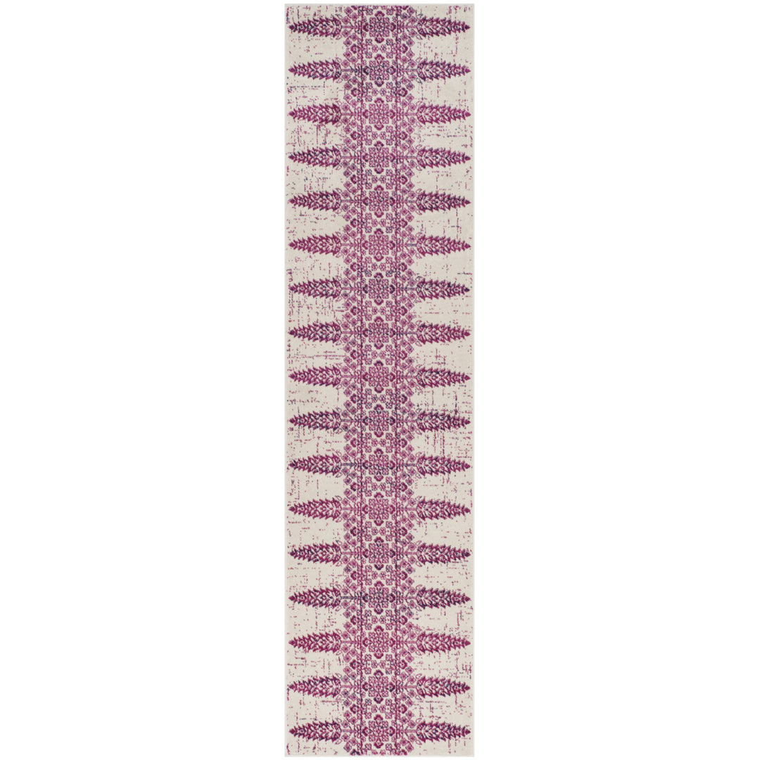 SAFAVIEH Evoke Collection EVK521K Ivory / Fuchsia Rug Image 5