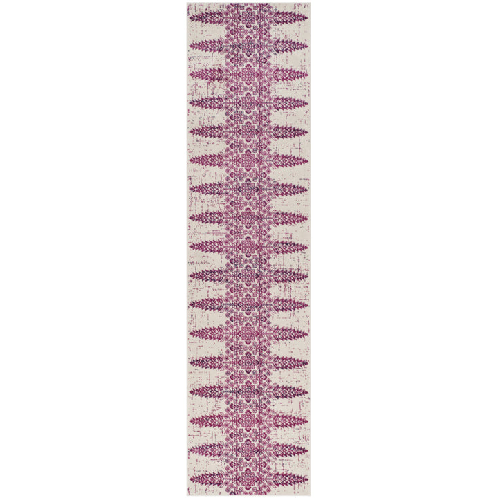 SAFAVIEH Evoke Collection EVK521K Ivory / Fuchsia Rug Image 5