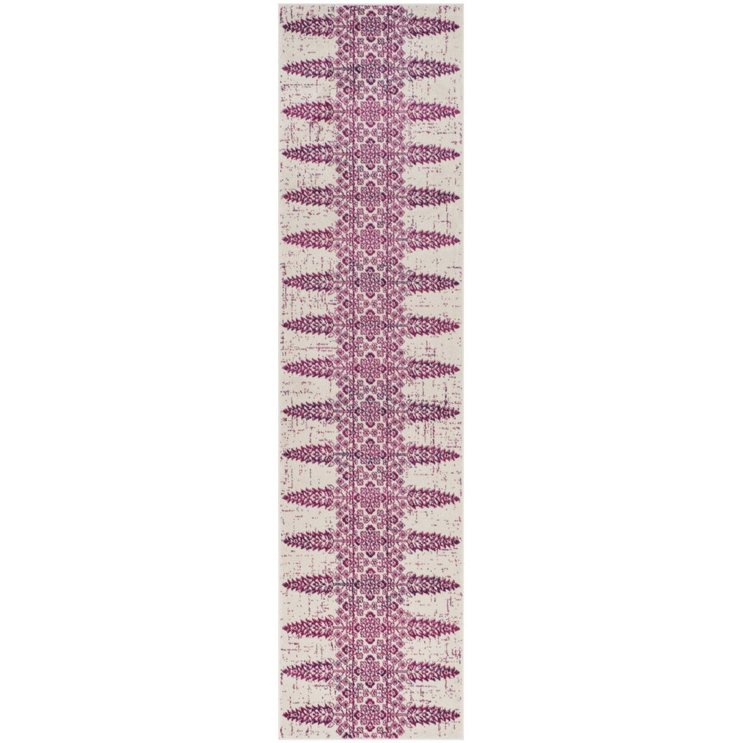 SAFAVIEH Evoke Collection EVK521K Ivory / Fuchsia Rug Image 1