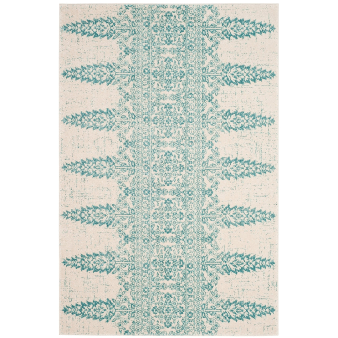 SAFAVIEH Evoke Collection EVK521F Ivory / Teal Rug Image 8