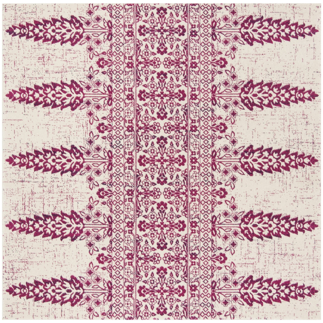 SAFAVIEH Evoke Collection EVK521K Ivory / Fuchsia Rug Image 6