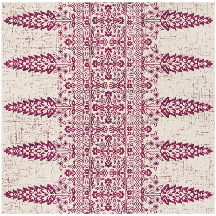 SAFAVIEH Evoke Collection EVK521K Ivory / Fuchsia Rug Image 6