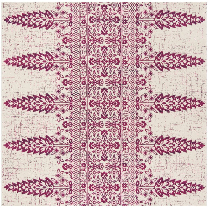 SAFAVIEH Evoke Collection EVK521K Ivory / Fuchsia Rug Image 1