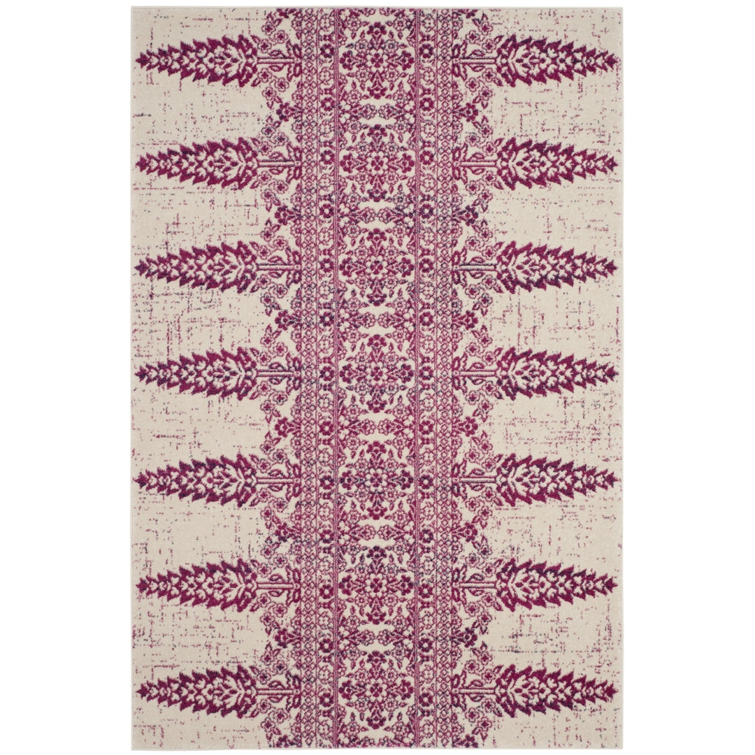 SAFAVIEH Evoke Collection EVK521K Ivory / Fuchsia Rug Image 8