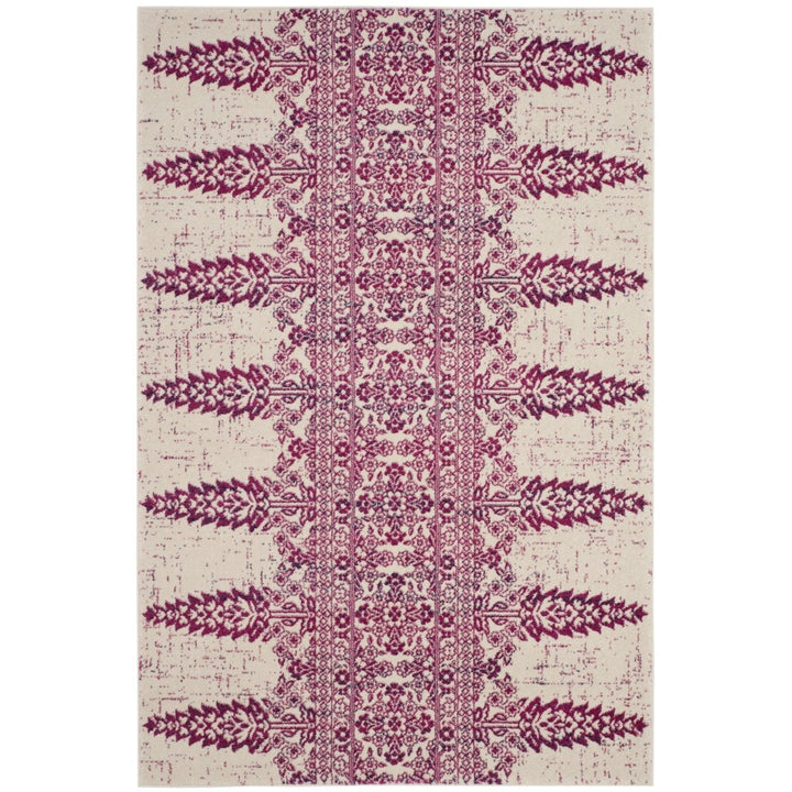 SAFAVIEH Evoke Collection EVK521K Ivory / Fuchsia Rug Image 1