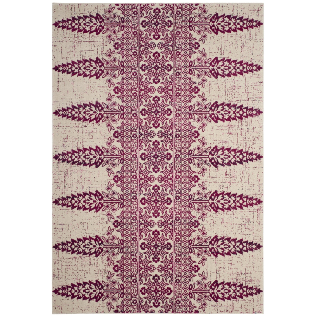 SAFAVIEH Evoke Collection EVK521K Ivory / Fuchsia Rug Image 9