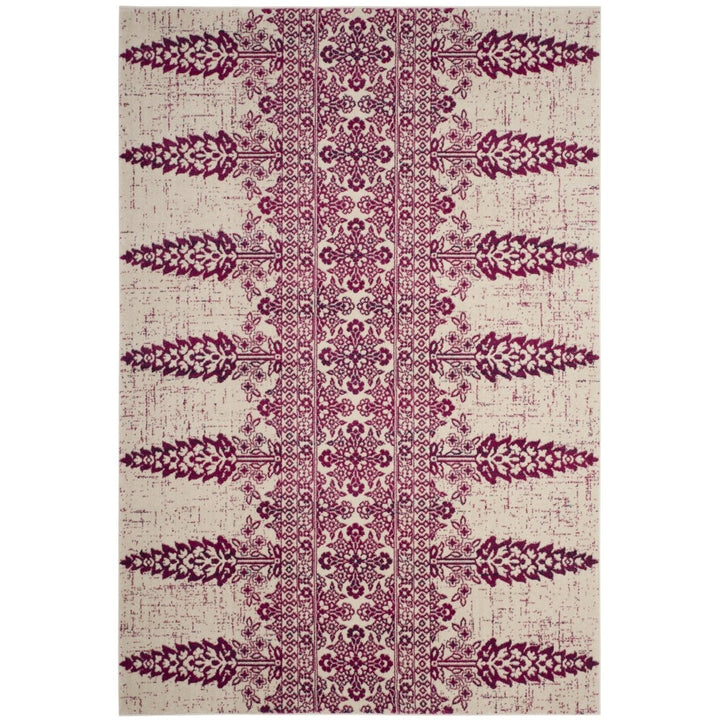 SAFAVIEH Evoke Collection EVK521K Ivory / Fuchsia Rug Image 1