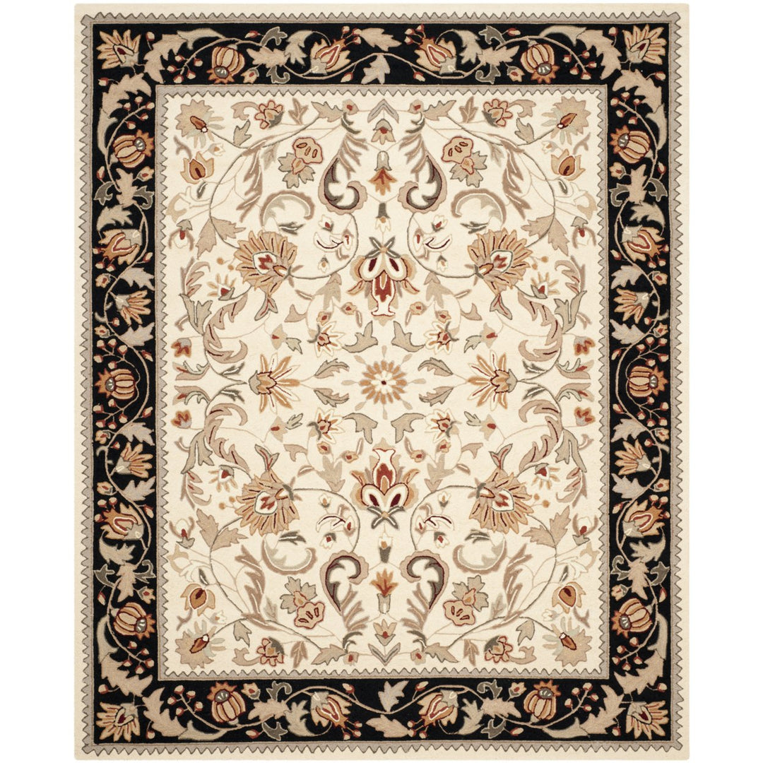 SAFAVIEH Easy Care EZC101A Ivory / Black Rug Image 1