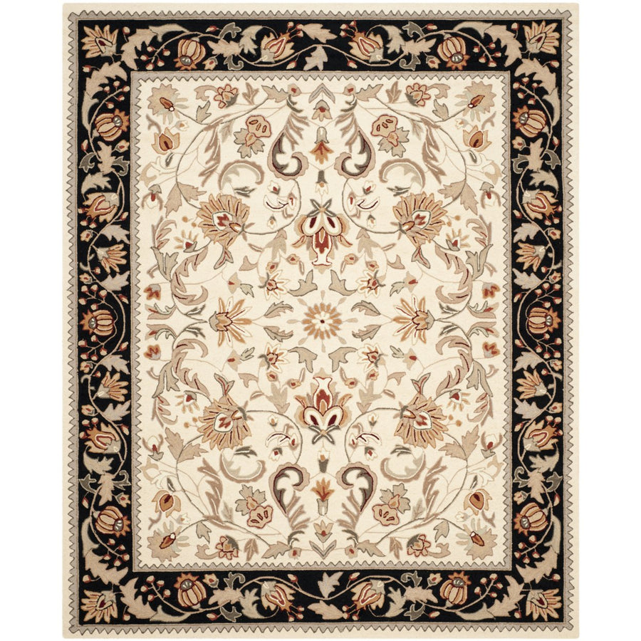 SAFAVIEH Easy Care EZC101A Ivory / Black Rug Image 1