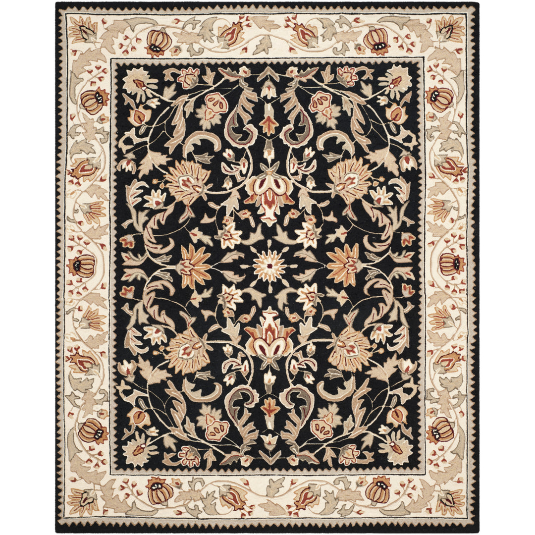 SAFAVIEH Easy Care EZC101B Black / Ivory Rug Image 1