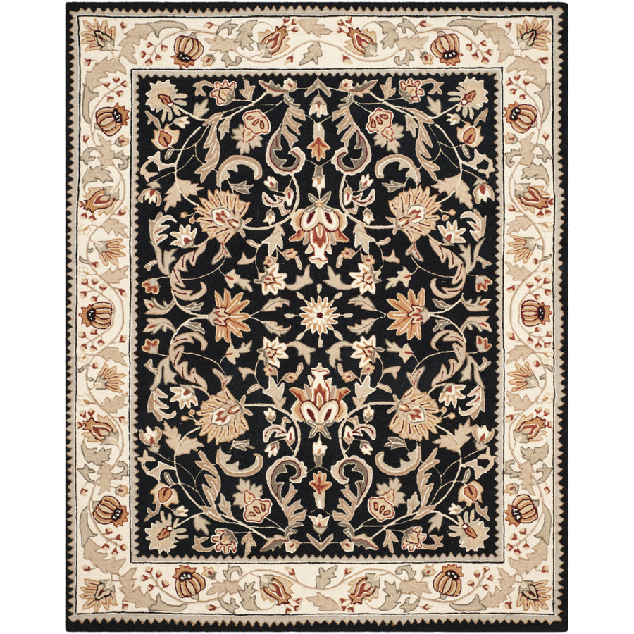 SAFAVIEH Easy Care EZC101B Black / Ivory Rug Image 1