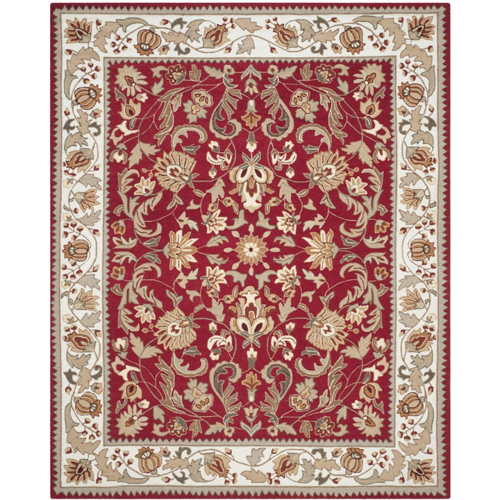 SAFAVIEH Easy Care EZC101C Red / Ivory Rug Image 1