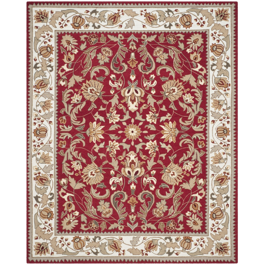 SAFAVIEH Easy Care EZC101C Red / Ivory Rug Image 1