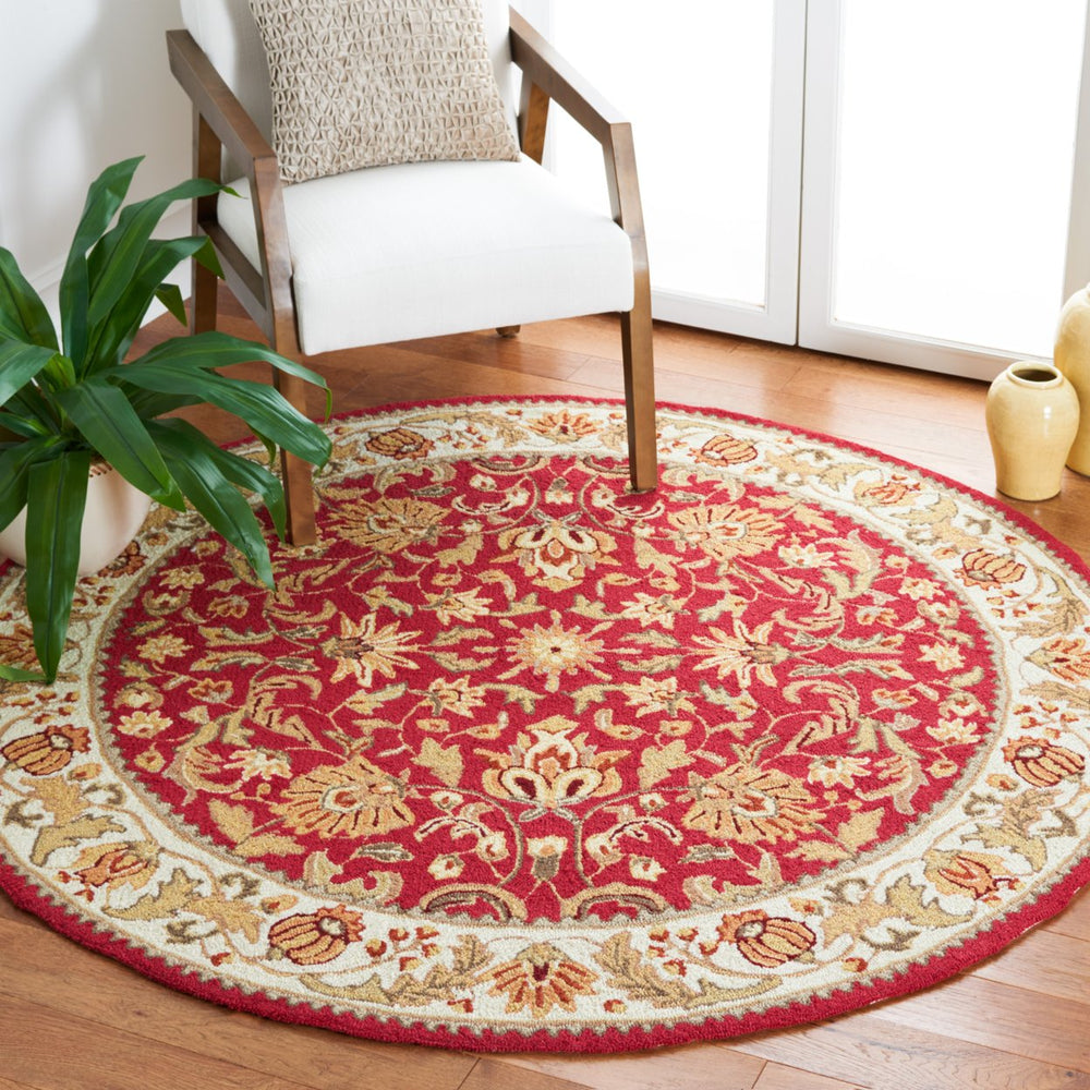 SAFAVIEH Easy Care EZC101C Red / Ivory Rug Image 2