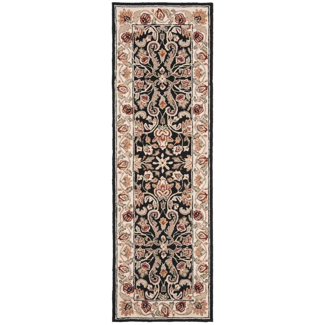 SAFAVIEH Easy Care EZC101B Black / Ivory Rug Image 1