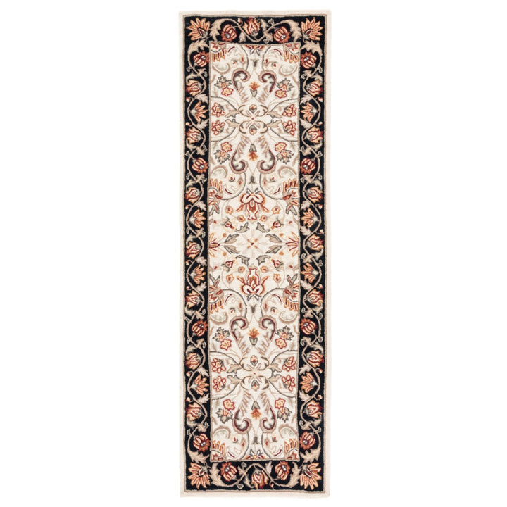 SAFAVIEH Easy Care EZC101A Ivory / Black Rug Image 1