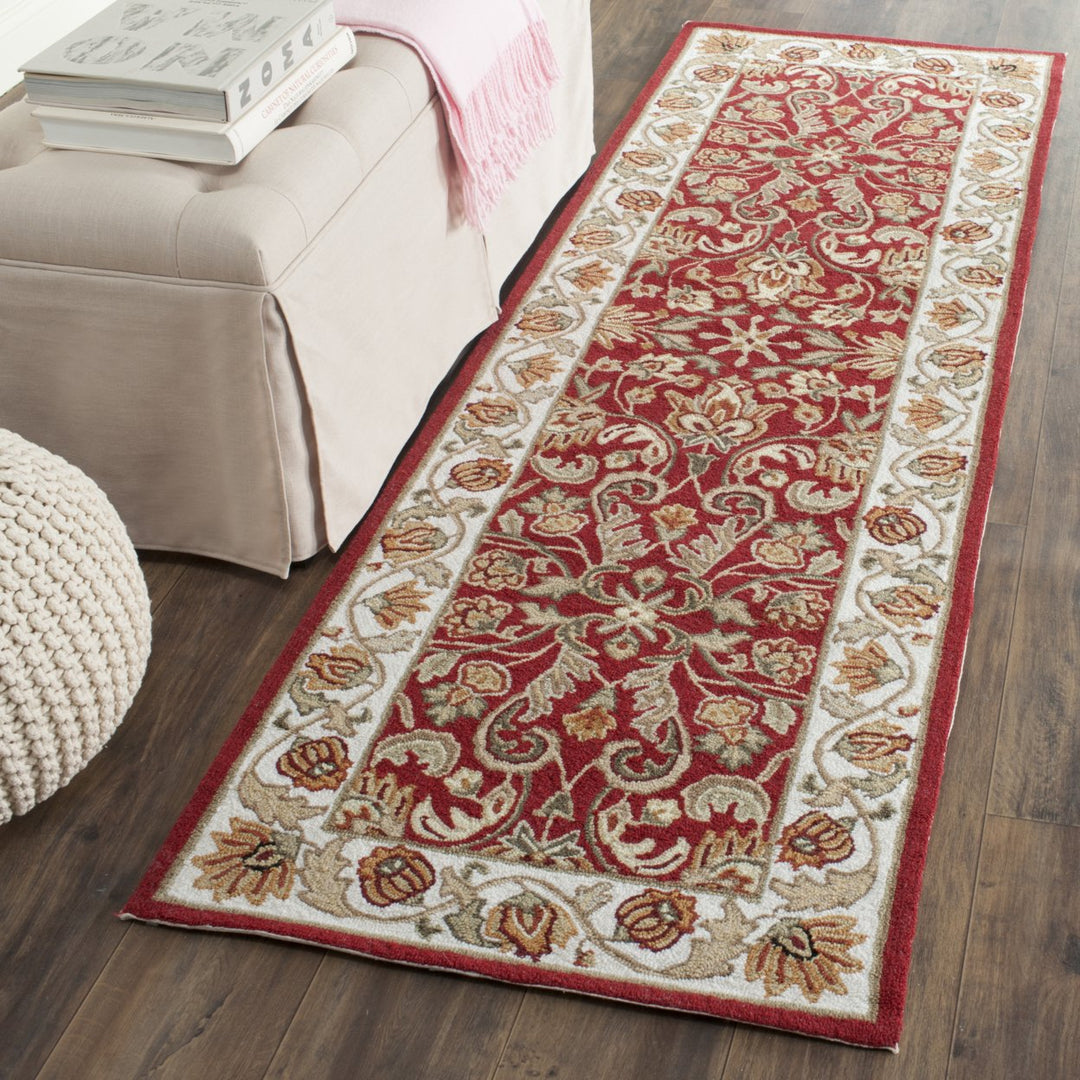 SAFAVIEH Easy Care EZC101C Red / Ivory Rug Image 3