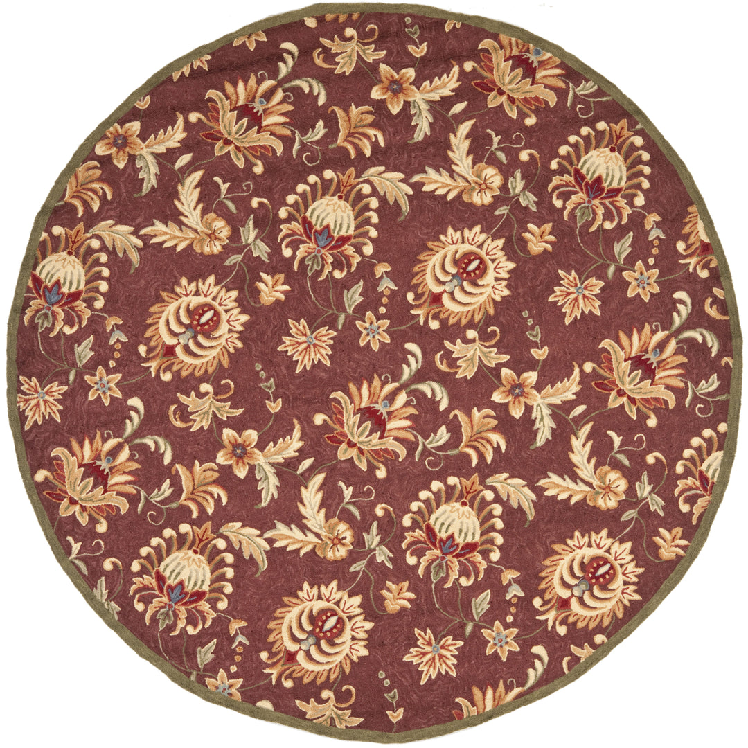 SAFAVIEH Easy Care EZC121A Maroon / Green Rug Image 2