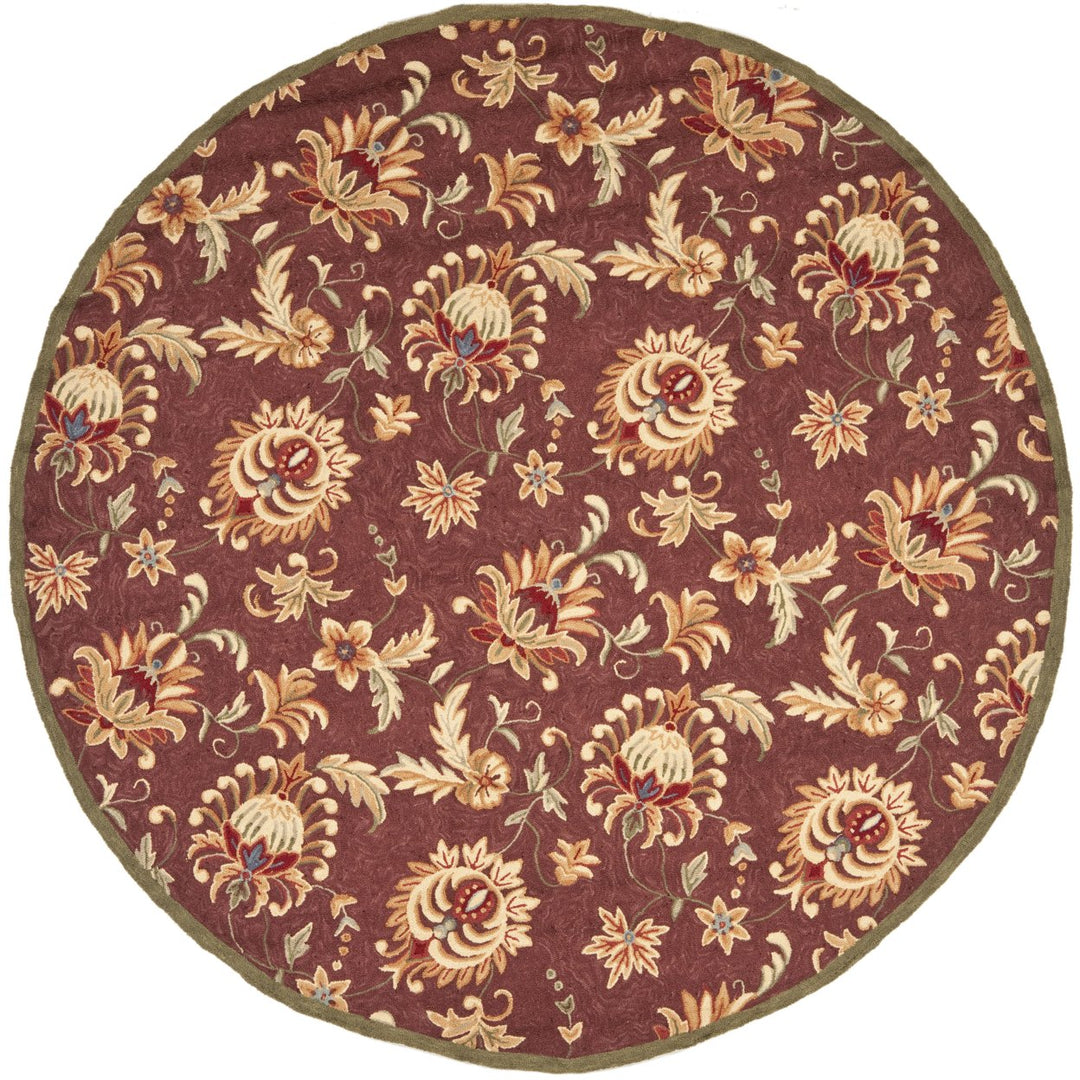 SAFAVIEH Easy Care EZC121A Maroon / Green Rug Image 1