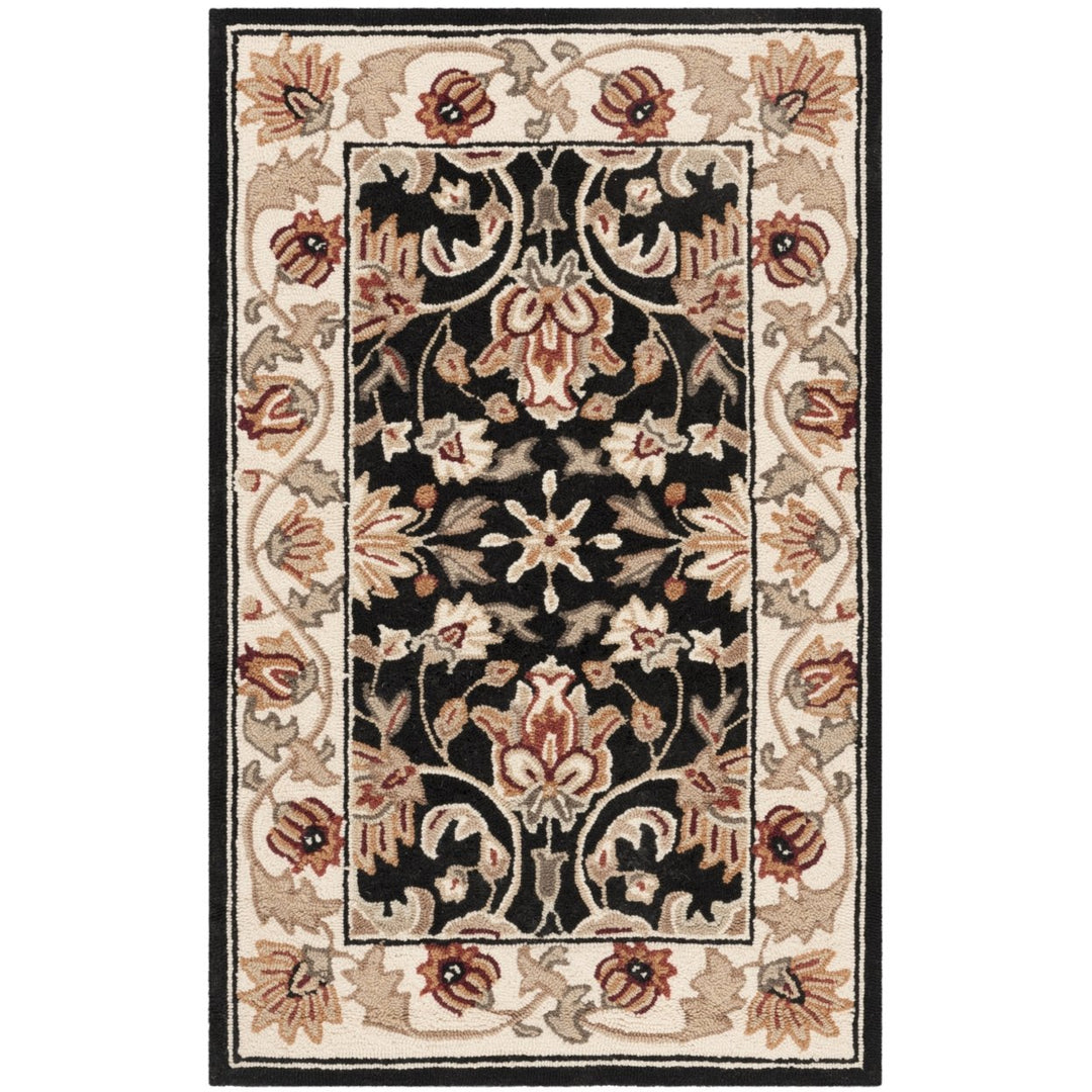 SAFAVIEH Easy Care EZC101B Black / Ivory Rug Image 7