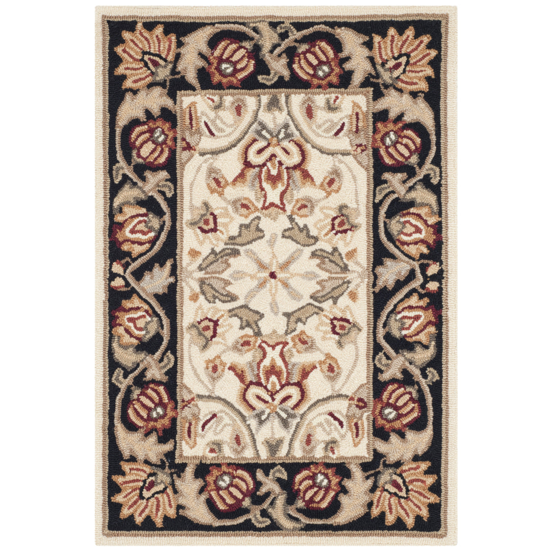 SAFAVIEH Easy Care EZC101A Ivory / Black Rug Image 7