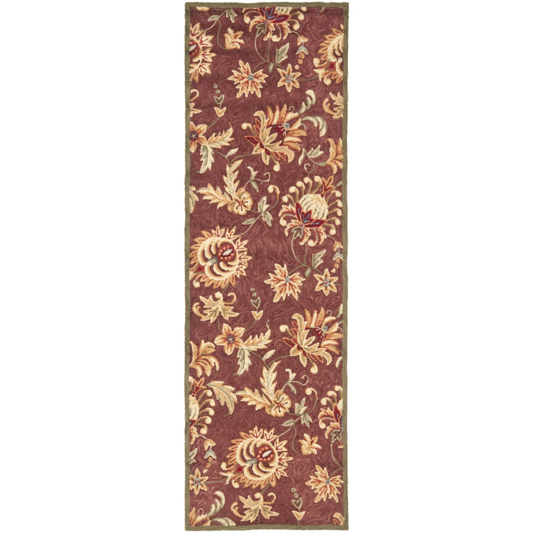 SAFAVIEH Easy Care EZC121A Maroon / Green Rug Image 3