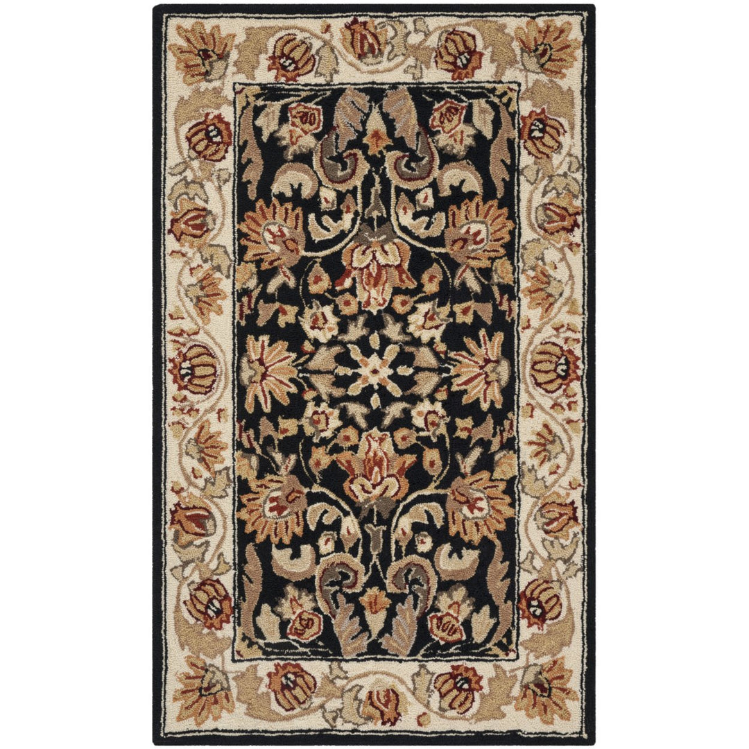 SAFAVIEH Easy Care EZC101B Black / Ivory Rug Image 8