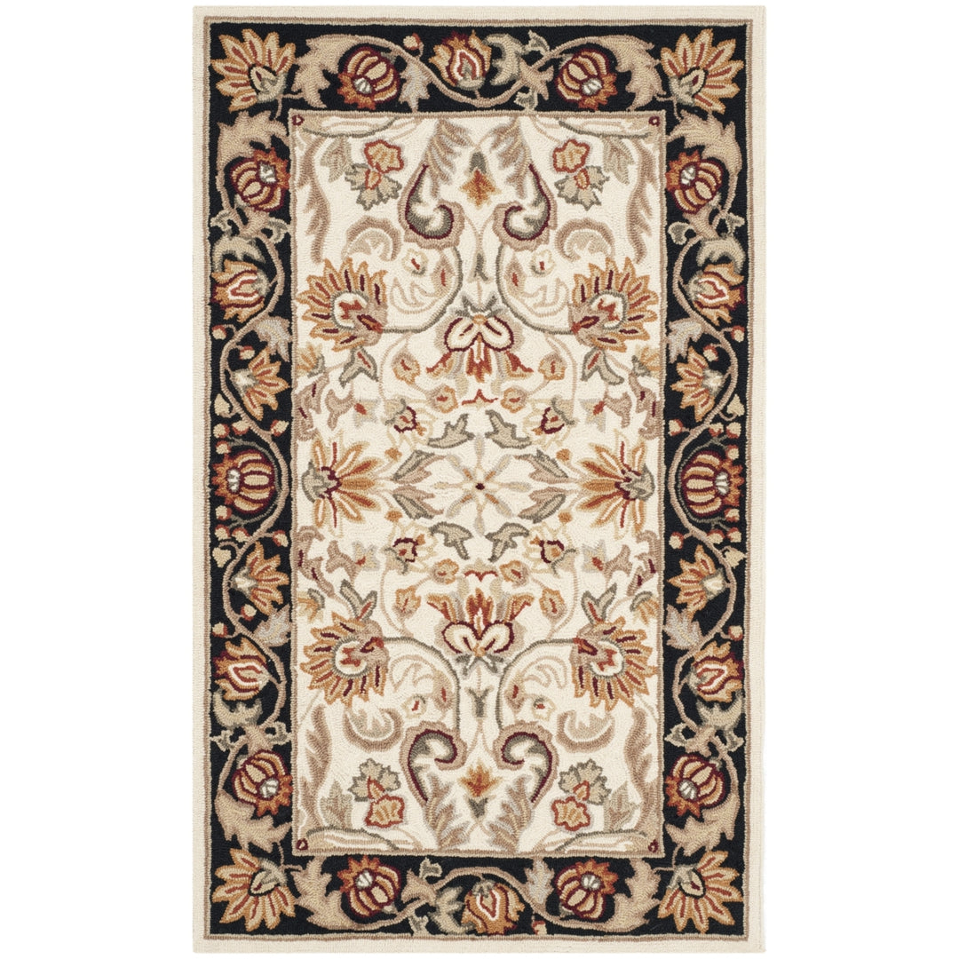 SAFAVIEH Easy Care EZC101A Ivory / Black Rug Image 8