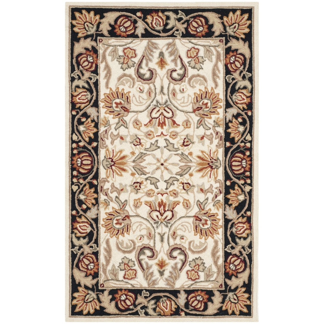 SAFAVIEH Easy Care EZC101A Ivory / Black Rug Image 1