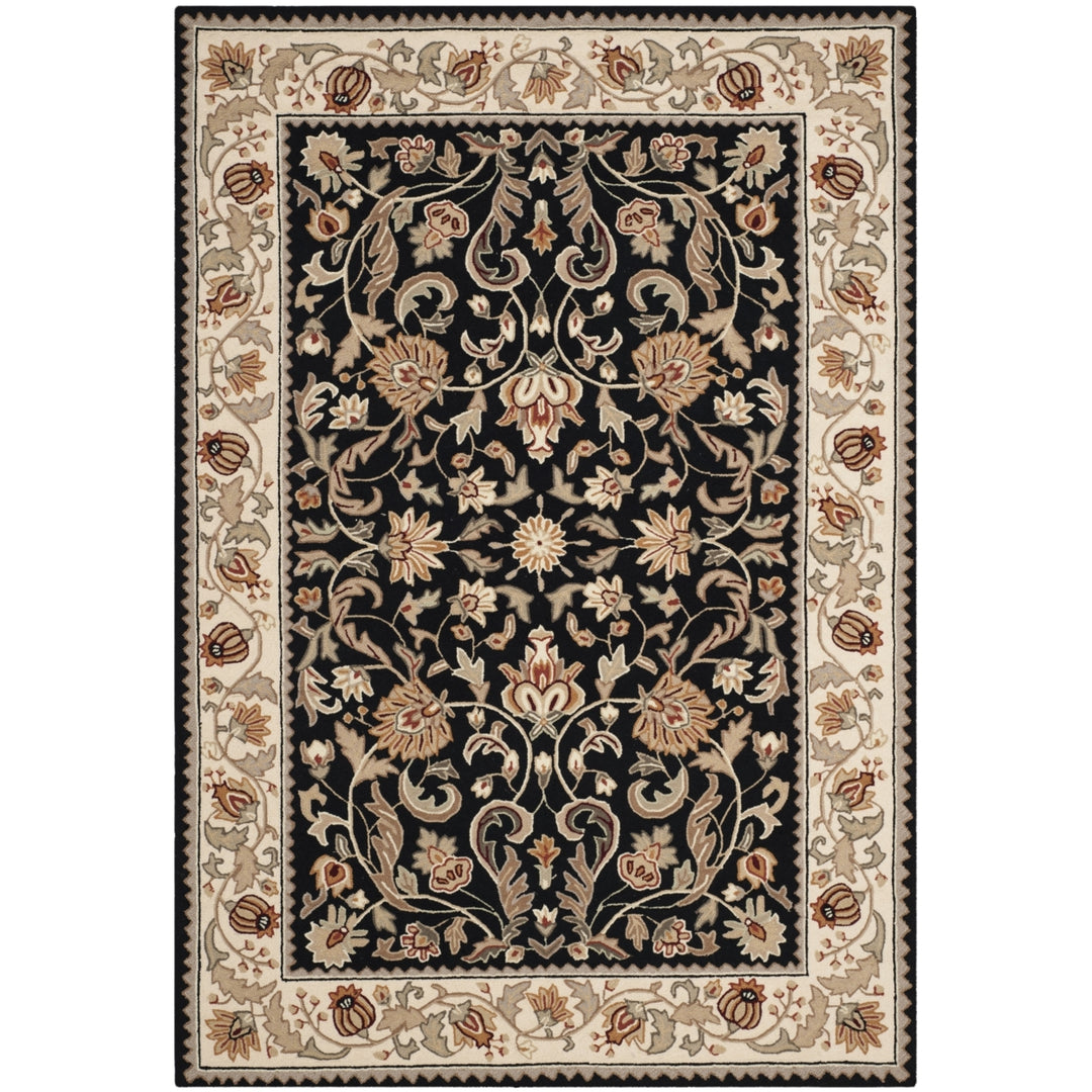 SAFAVIEH Easy Care EZC101B Black / Ivory Rug Image 9