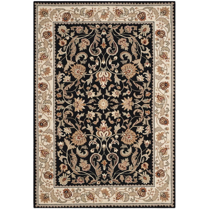 SAFAVIEH Easy Care EZC101B Black / Ivory Rug Image 9