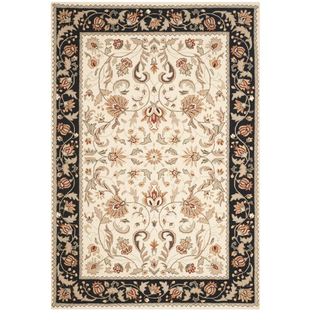 SAFAVIEH Easy Care EZC101A Ivory / Black Rug Image 9