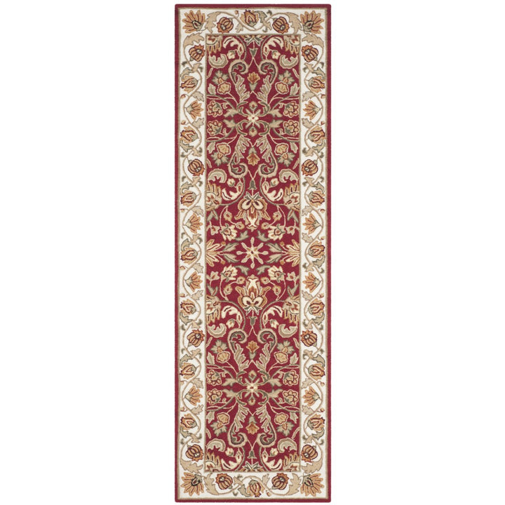 SAFAVIEH Easy Care EZC101C Red / Ivory Rug Image 1