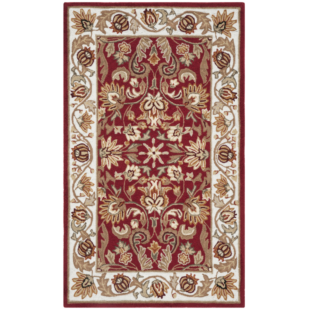 SAFAVIEH Easy Care EZC101C Red / Ivory Rug Image 8