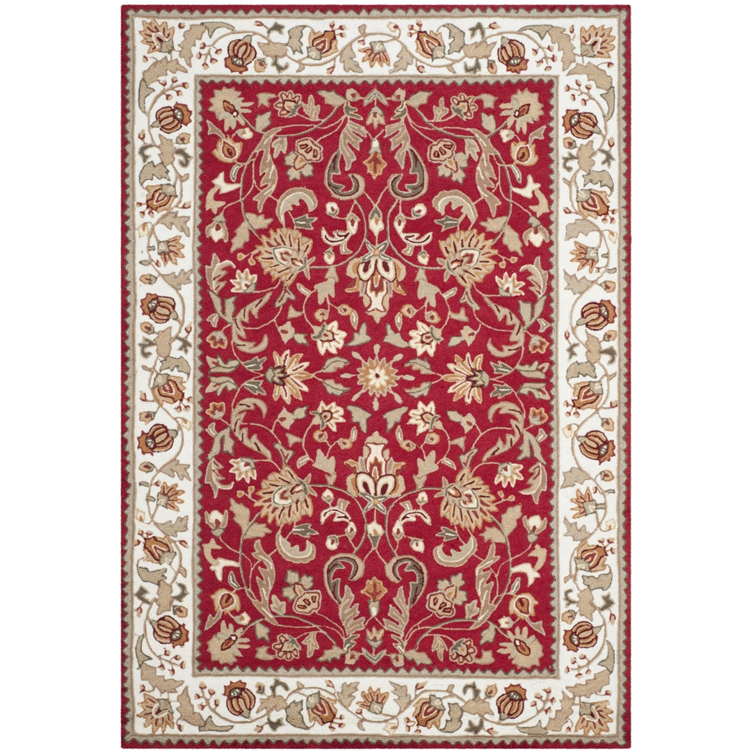 SAFAVIEH Easy Care EZC101C Red / Ivory Rug Image 9