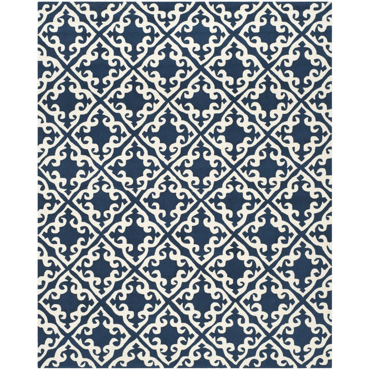 SAFAVIEH Easy Care EZC416A Navy / Ivory Rug Image 1