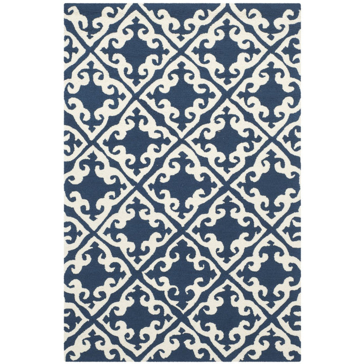 SAFAVIEH Easy Care EZC416A Navy / Ivory Rug Image 4